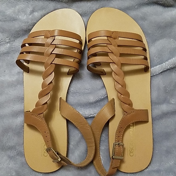 ASOS Flat Plaited Sandals Wide - Picture 1 of 3